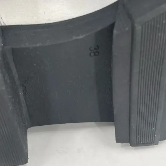 SILENT D Cress Chelsea Boot Size 38 (US 7/7.5) White Leather Lug Sole Slip On - Picture 14 of 16